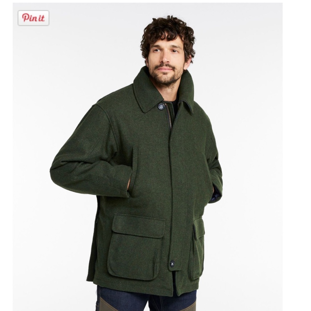 L.L. Bean Dark Green Wool Jacket